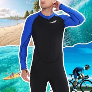 Men's Black and Blue Rash Guard